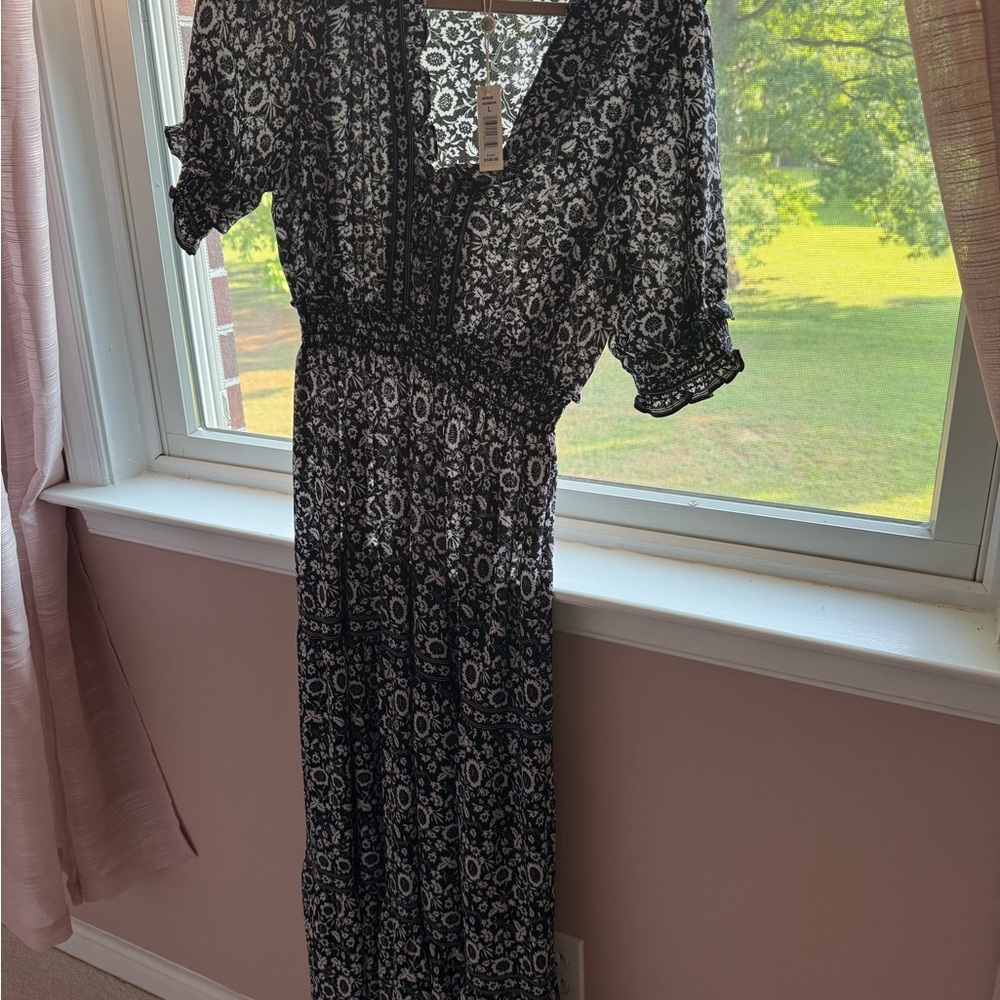 MaxMara Black and White Maxi Dress